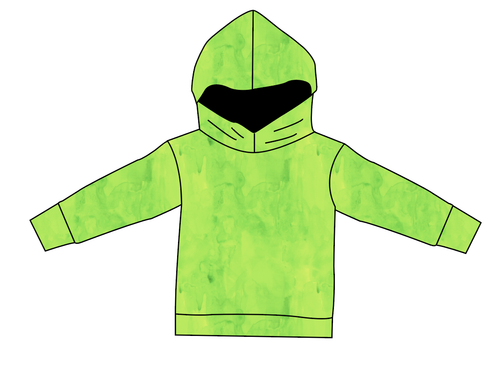 Lime Splash Oversized Hoodie