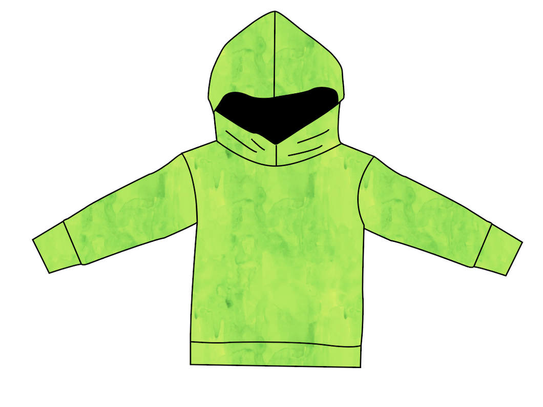 Lime Splash Oversized Hoodie