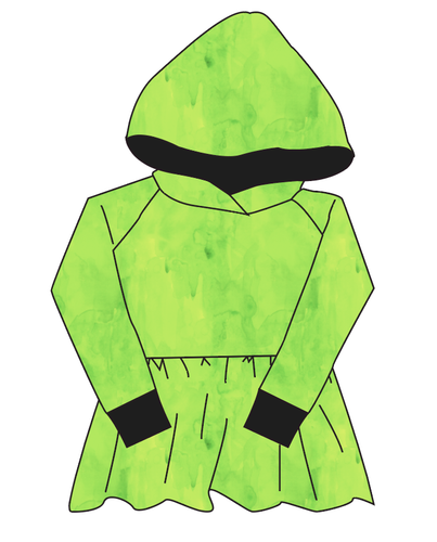 Lime Splash Peplum Hoodie (or Crewneck)