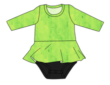 Load image into Gallery viewer, Lime Splash Peplum Top