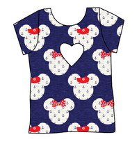 Load image into Gallery viewer, Ahoy Mouse Ears Cambria Heart Back Tee