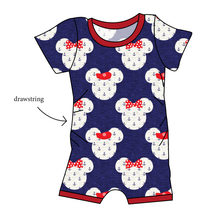 Load image into Gallery viewer, Ahoy Mouse Ears Grow With Me Pants And Shorts Romper