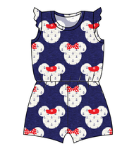 Load image into Gallery viewer, Ahoy Mouse Ears Ivy Summer Romper