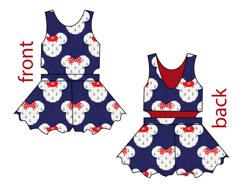 Ahoy Mouse Ears Kids Playsuit