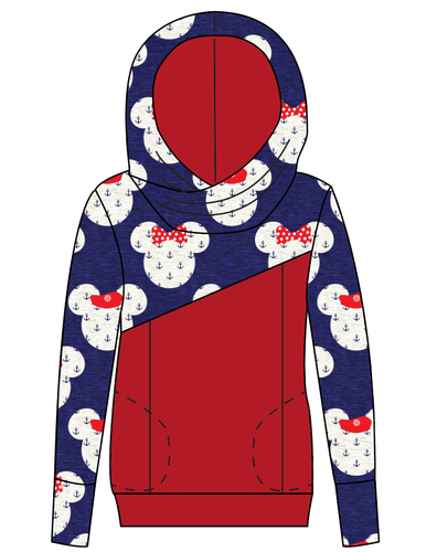 Ahoy Mouse Ears Ladies Hoodie