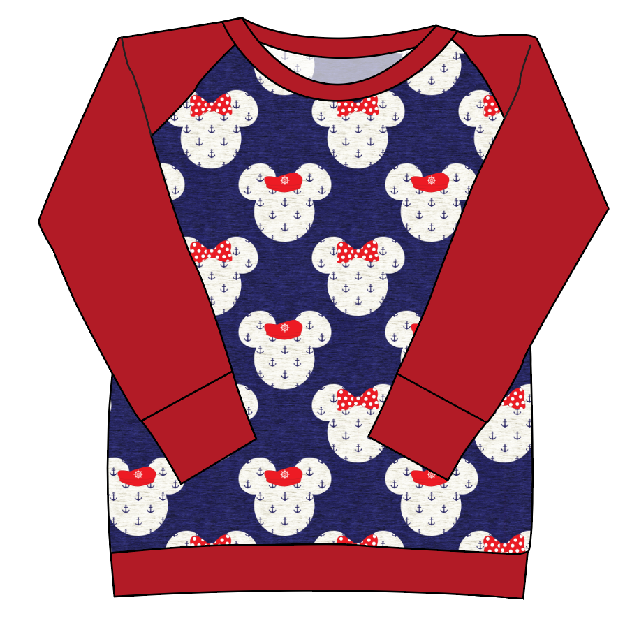 Ahoy Mouse Ears Ladies' Classic Crewneck
