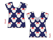 Load image into Gallery viewer, Ahoy Mouse Ears Ladies&#39; Low Back Ballerina Tee