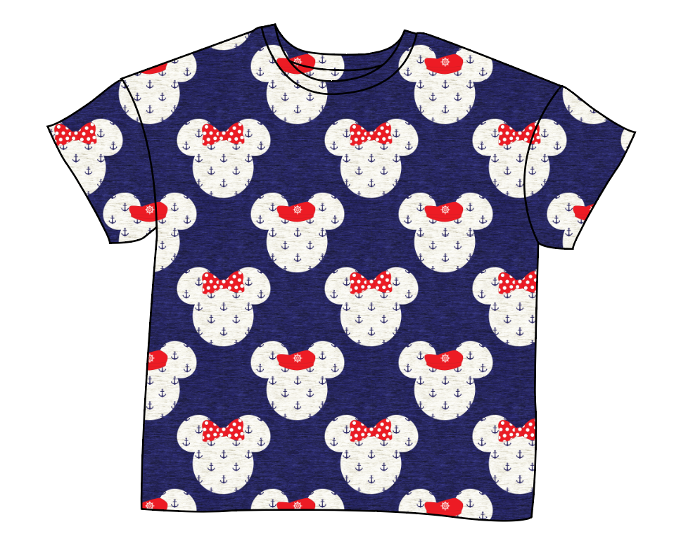 Ahoy Mouse Ears Ladies' Oversized Tee