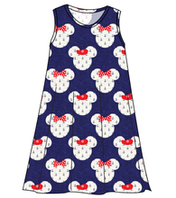 Load image into Gallery viewer, Ahoy Mouse Ears Ladies&#39; Swing Dress