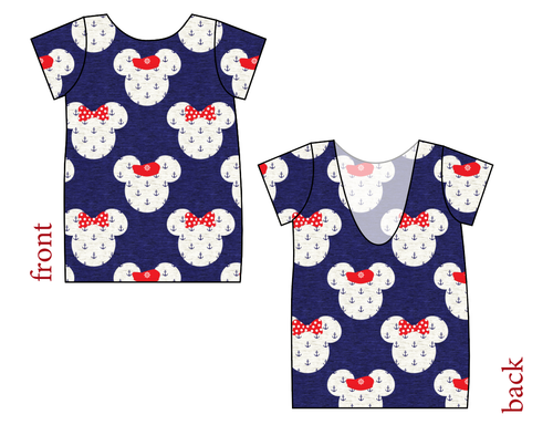 Ahoy Mouse Ears Low Back Ballerina Tee