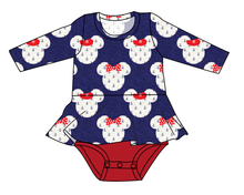 Load image into Gallery viewer, Ahoy Mouse Ears Peplum Top