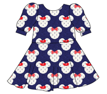 Load image into Gallery viewer, Ahoy Mouse Ears Prairie Dress