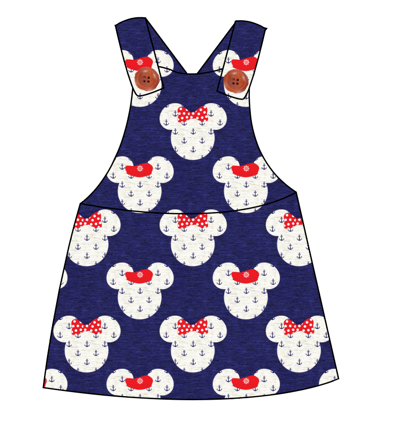 Ahoy Mouse Ears Skirt-Alls