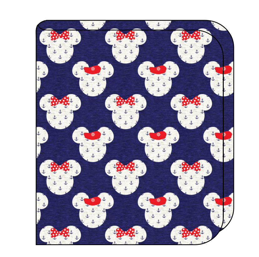 Ahoy Mouse Ears Swaddle Blanket