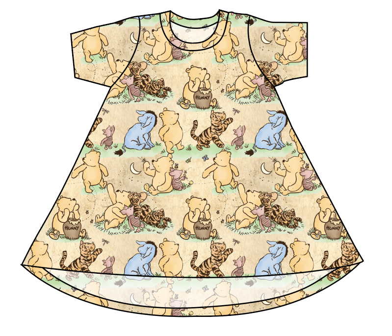 Classic Pooh Basic T-Shirt Dress