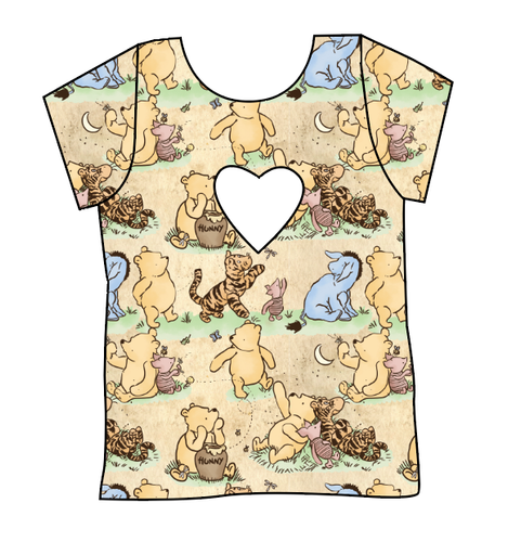 Classic Pooh Cambria Heart Back Tee