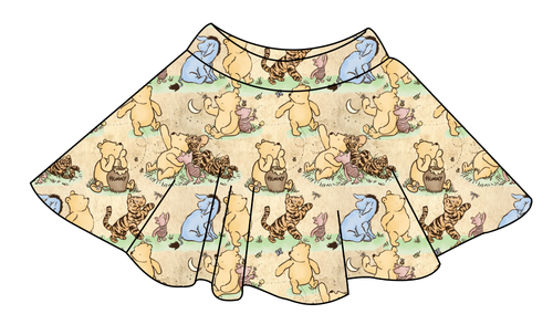 Classic Pooh Ladies' Circle Skirt