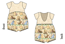 Load image into Gallery viewer, Classic Pooh Low Back Romper and Bubble Romper