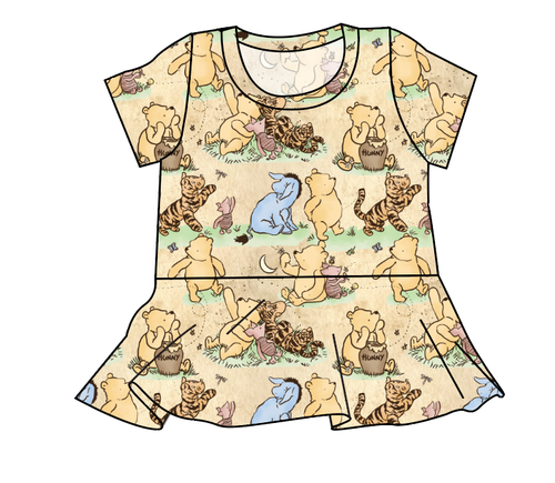 Classic Pooh Peplum Top