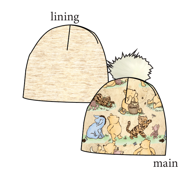 Classic Pooh Slouchy Beanie (Reversible!)