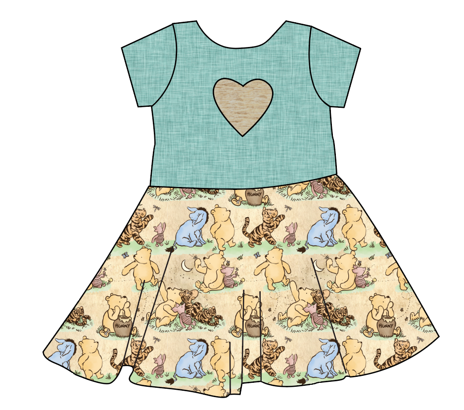 Classic Pooh Molly Heart Back Twirly Dress