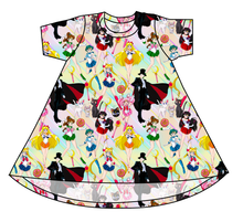 Load image into Gallery viewer, Sailor Scouts Basic T-Shirt Dress