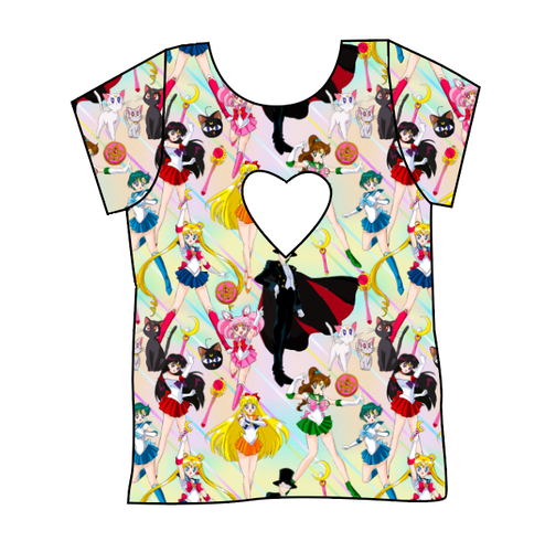 Sailor Scouts Cambria Heart Back Tee