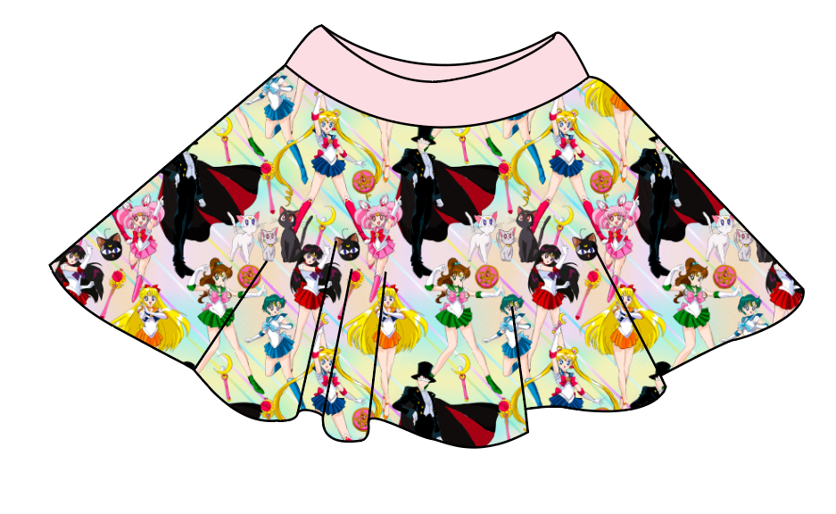 Sailor Scouts Circle Skirt