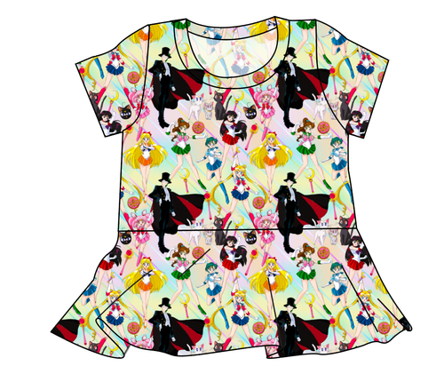 Sailor Scouts Ladies' Peplum Top