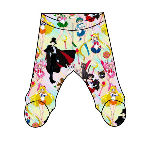 Sailor Scouts Newborn Footed Pants
