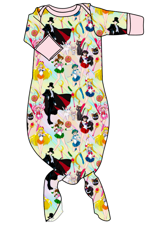 Sailor Scouts Newborn Knotted Gown