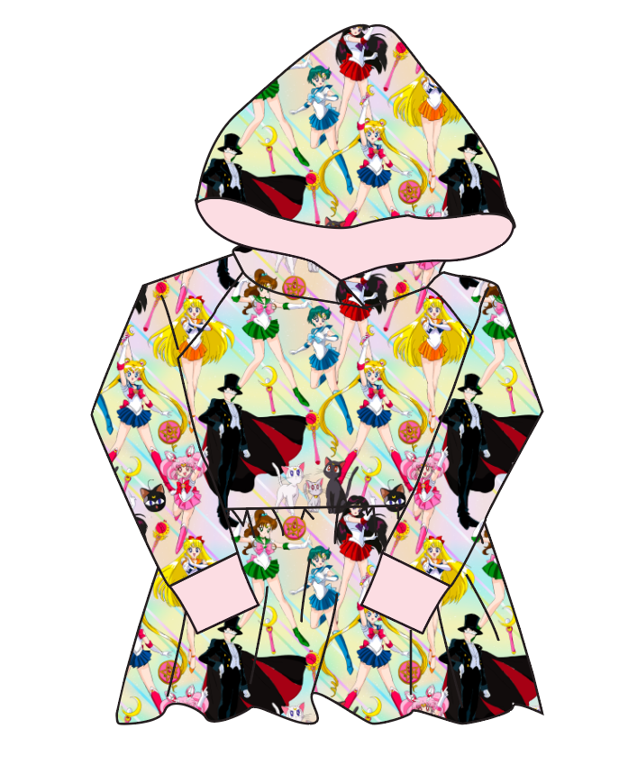 Sailor Scouts Peplum Hoodie (or Crewneck)