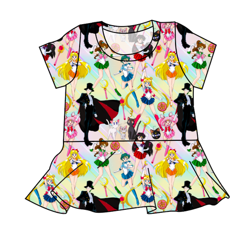 Sailor Scouts Peplum Top