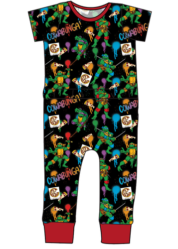 Cowabunga! Ninja Turtles Bennett Pants and Shorts Length T-Shirt Romper