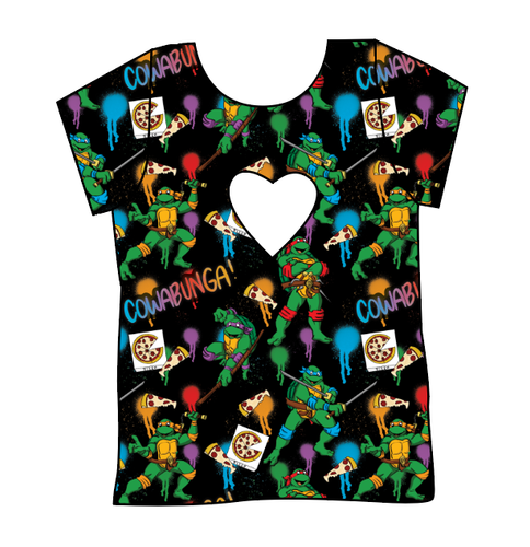 Cowabunga! Ninja Turtles Cambria Heart Back Tee