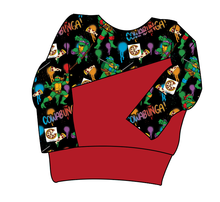 Load image into Gallery viewer, Cowabunga! Ninja Turtles Grow With Me Hoodie (or Crewneck)