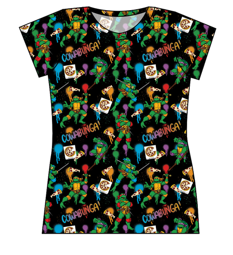 Cowabunga! Ninja Turtles Ladies' Basic Tee