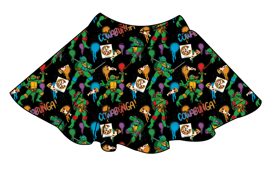 Cowabunga! Ninja Turtles Ladies' Circle Skirt