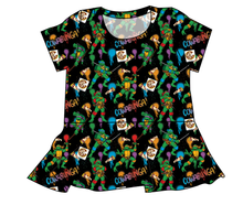 Load image into Gallery viewer, Cowabunga! Ninja Turtles Ladies&#39; Peplum Top