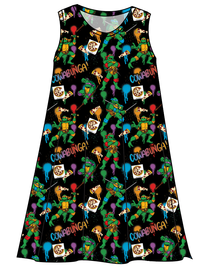 Cowabunga! Ninja Turtles Ladies' Swing Dress