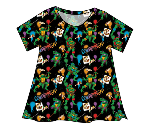 Cowabunga! Ninja Turtles Ladies' Swing Tee