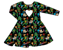 Load image into Gallery viewer, Cowabunga! Ninja Turtles Molly Heart Back Twirly Dress