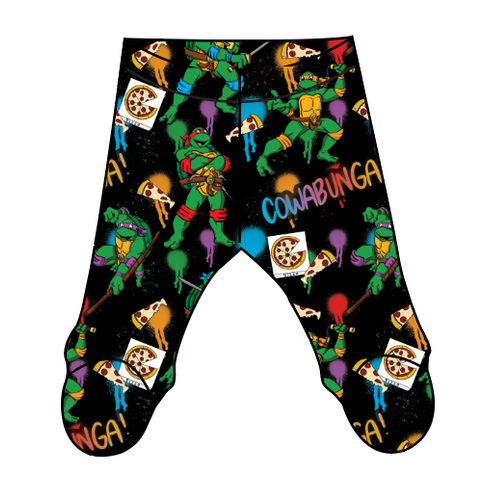 Cowabunga! Ninja Turtles Newborn Footed Pants
