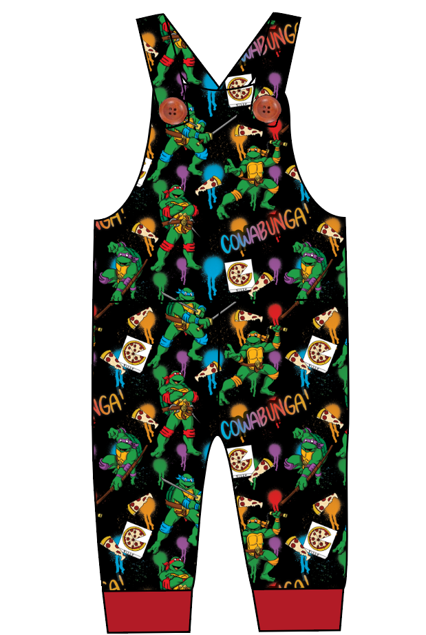 Cowabunga! Ninja Turtles Overalls and Shortalls
