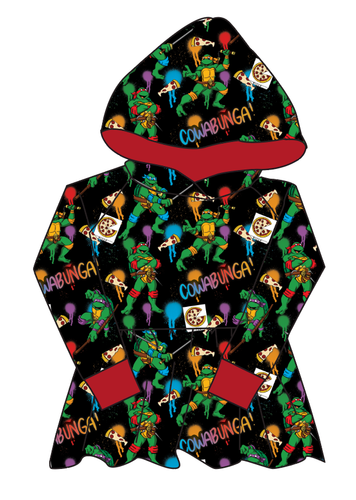 Cowabunga! Ninja Turtles Peplum Hoodie (or Crewneck)
