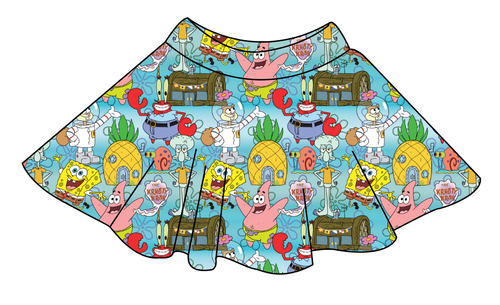 Bikini Bottom Ladies' Circle Skirt
