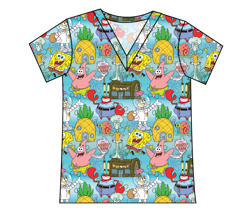 Bikini Bottom Ladies' Slouchy V-Neck Tee