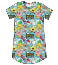 Load image into Gallery viewer, Bikini Bottom Ladies&#39; T-Shirt Dress