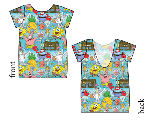 Bikini Bottom Low Back Ballerina Tee