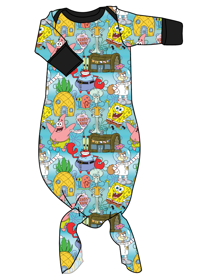 Bikini Bottom Newborn Knotted Gown